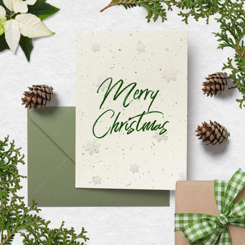 Green Envelope Christmas Card