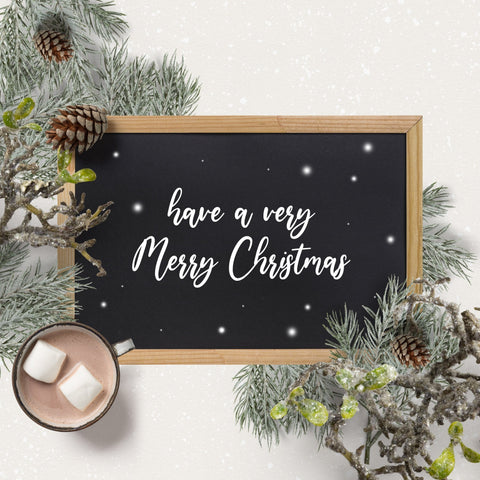 Winter Chalkboard Christmas Card