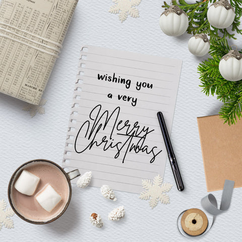 Cozy Paper Note Christmas Card